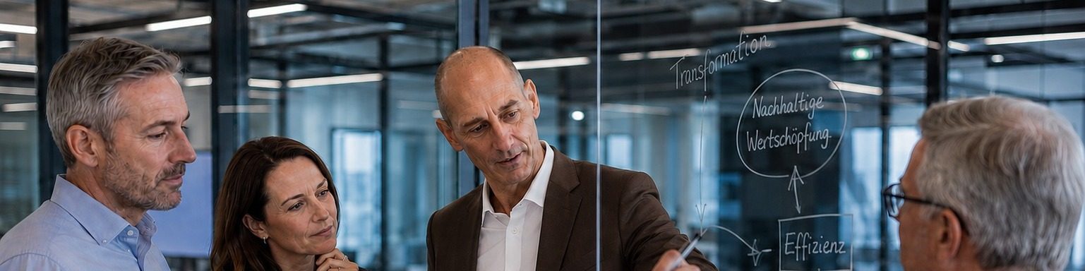 Claus Bischoff im Gespräch mit dem Führungsteam